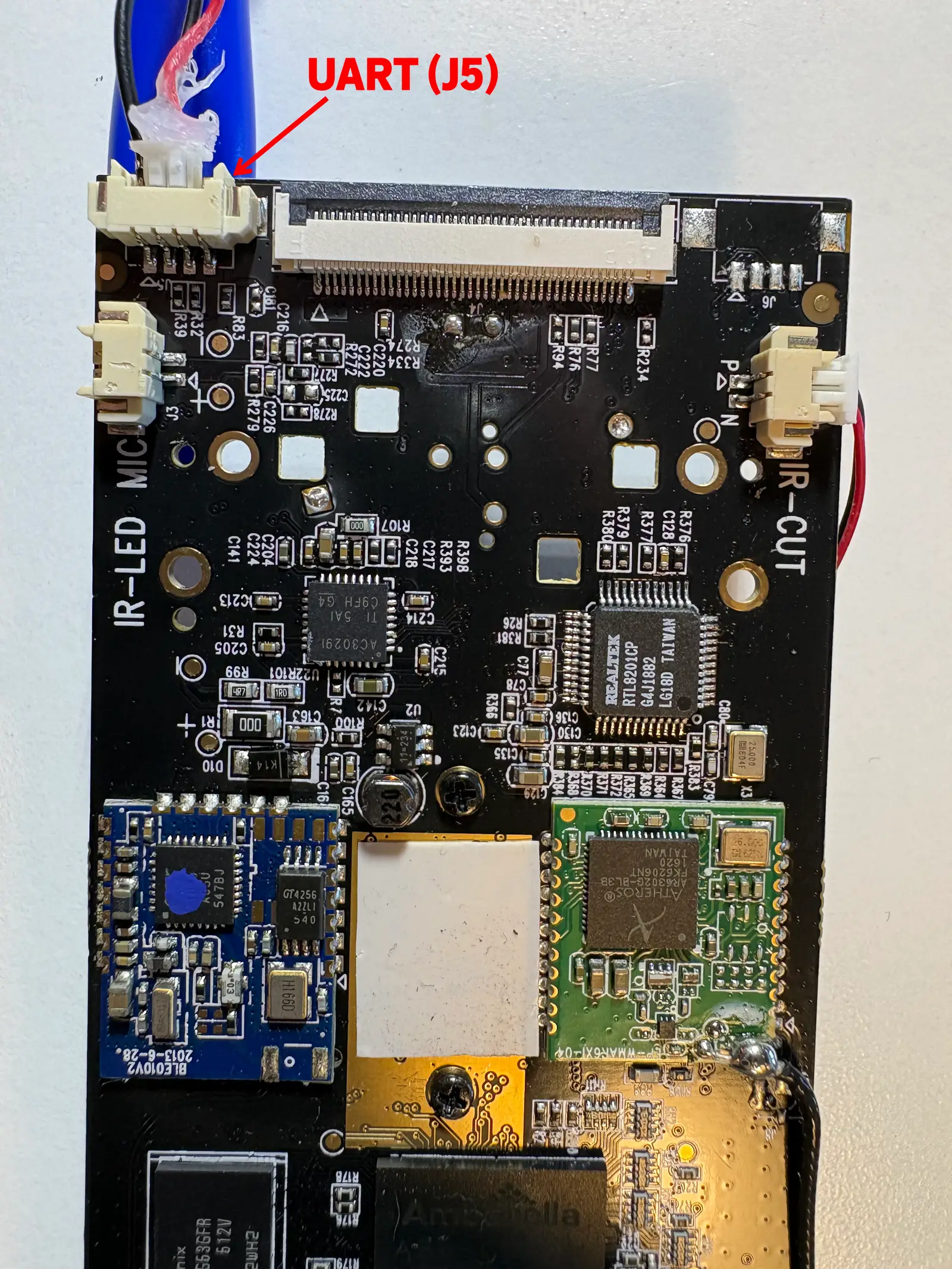 UART location on chip